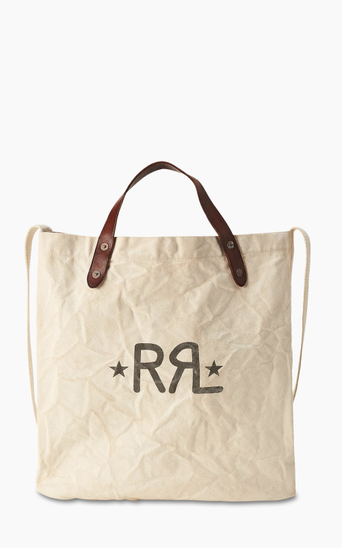 RRL Canvas Logo Market Tote Natural