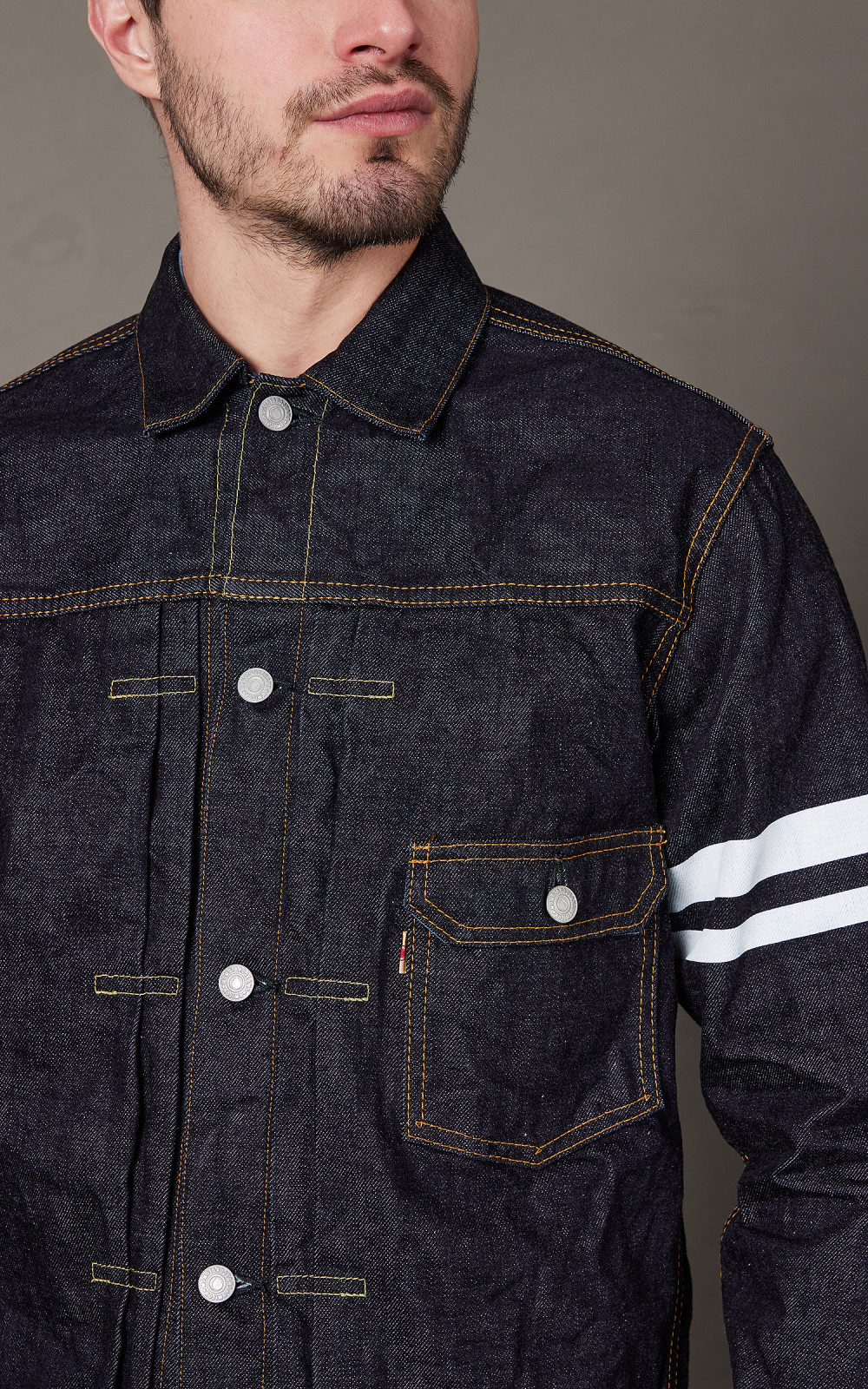 Momotaro Jeans 1105SP Type 1 Denim Jacket Rinsed Indigo 15.7