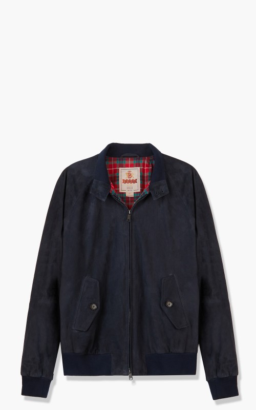 Baracuta G9 Suede Harrington Jacket Deep Blue BRCPS0573-UT1132-397 