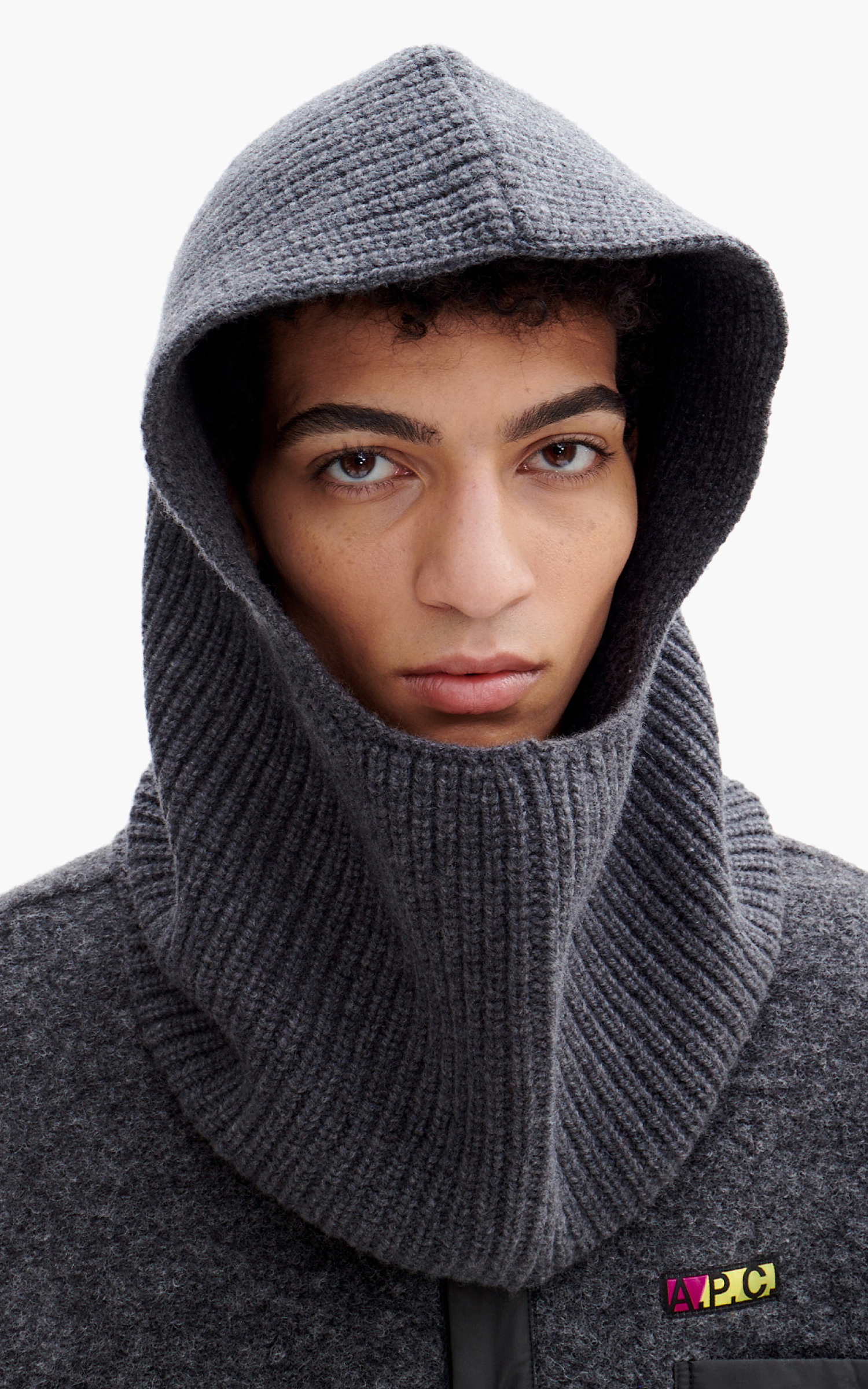 A.P.C. Cagoule Sacha Ski Mask Anthracite | Cultizm