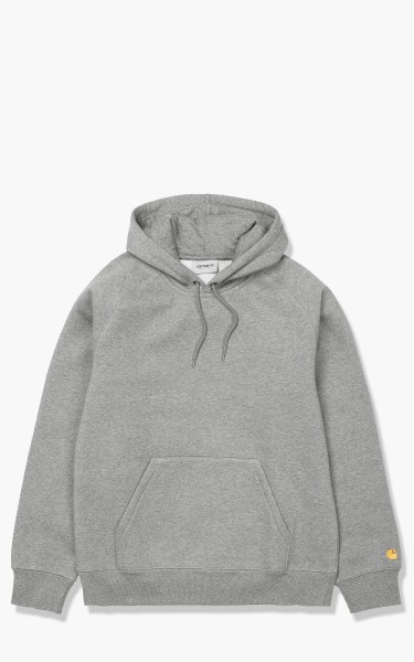 Carhartt WIP Hooded Chase Sweatshirt Grey Heather/Gold