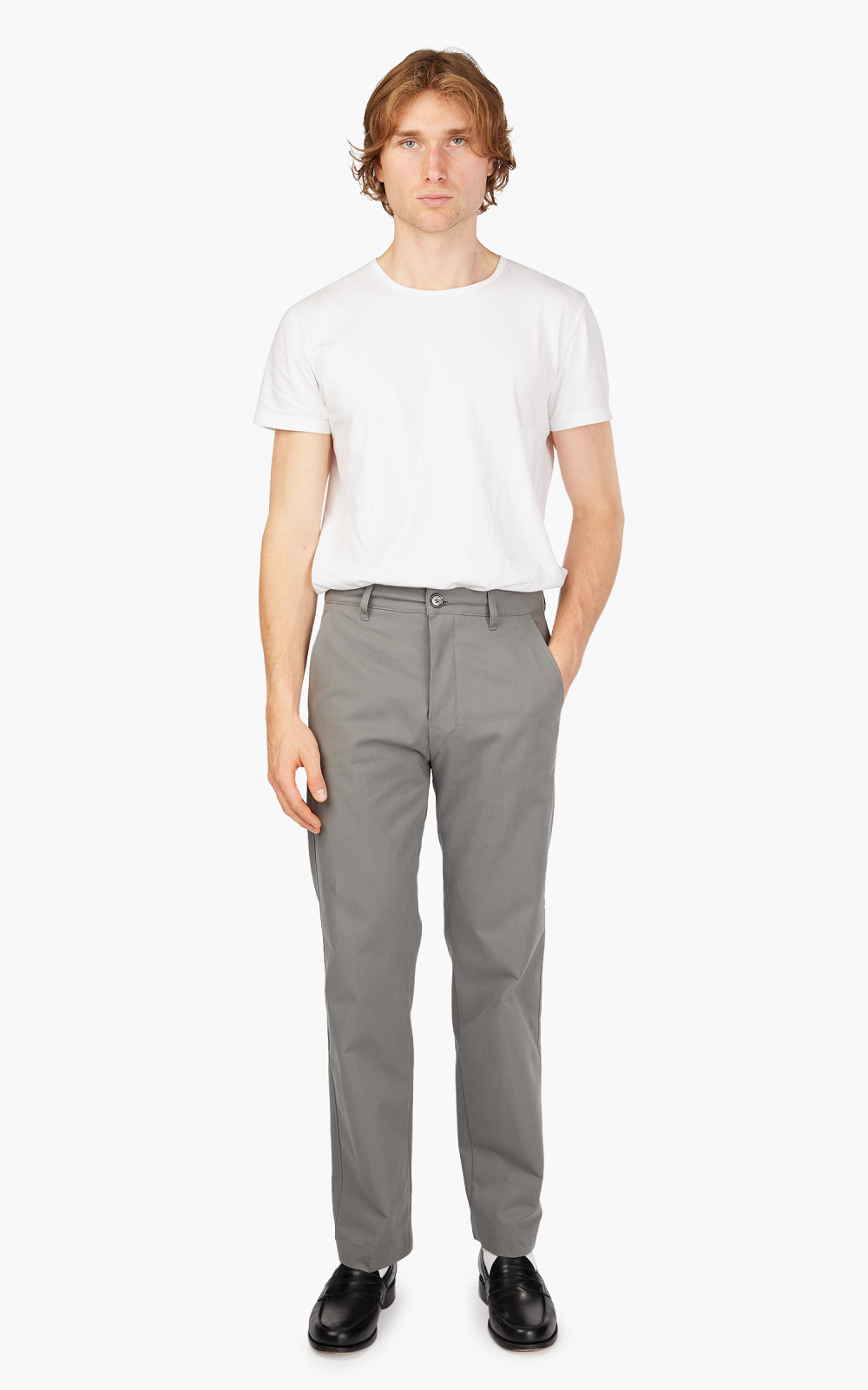 AMI｜CHINO PANTS (FTR456 DE0039 136) AMERICAN CHINO FLAT FRONT STRAIGHT FIT PANT PUMICE – IZOD
