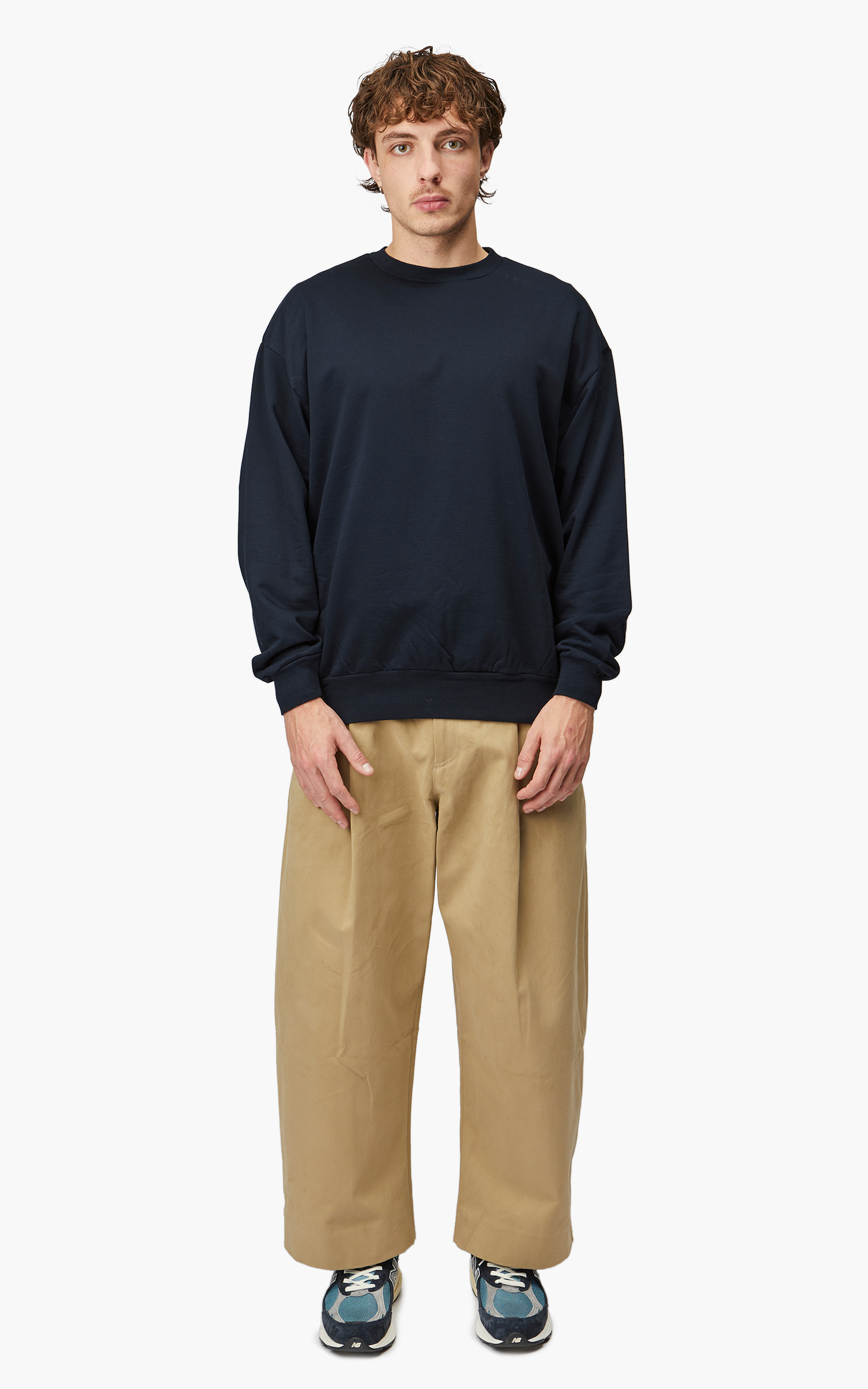 Auralee Elastic High Gauge Sweat P/O Dark Navy | Cultizm