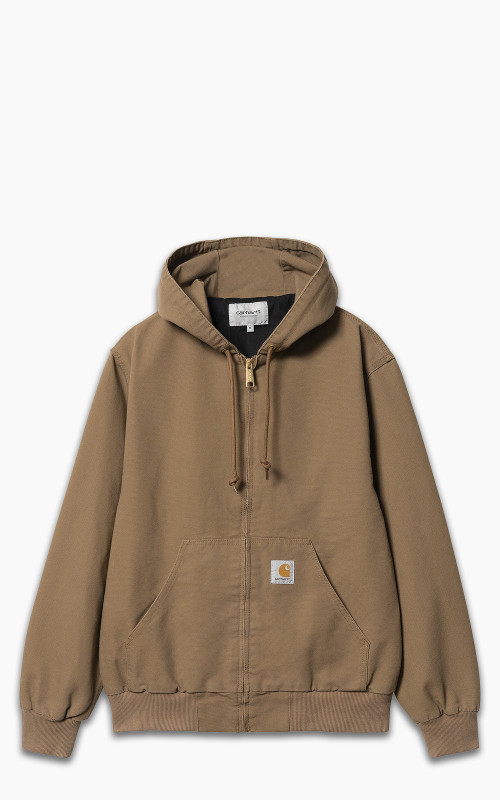 Carhartt WIP Active Jacket Dearborn Canvas Hamilton Brown Rinsed