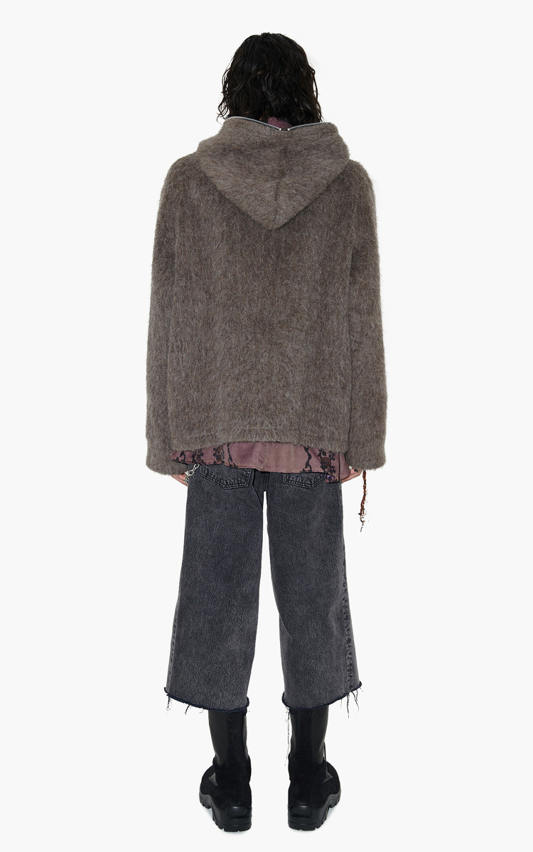 トップス OURLEGACY FULL ZIP HOODIE MOHAIR Our Legacy - Full Zip Hood Mole Grey Mohair
