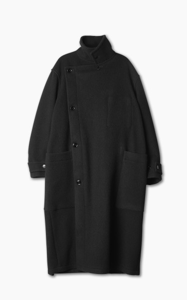 Lemaire Wrap Coat Wool Black