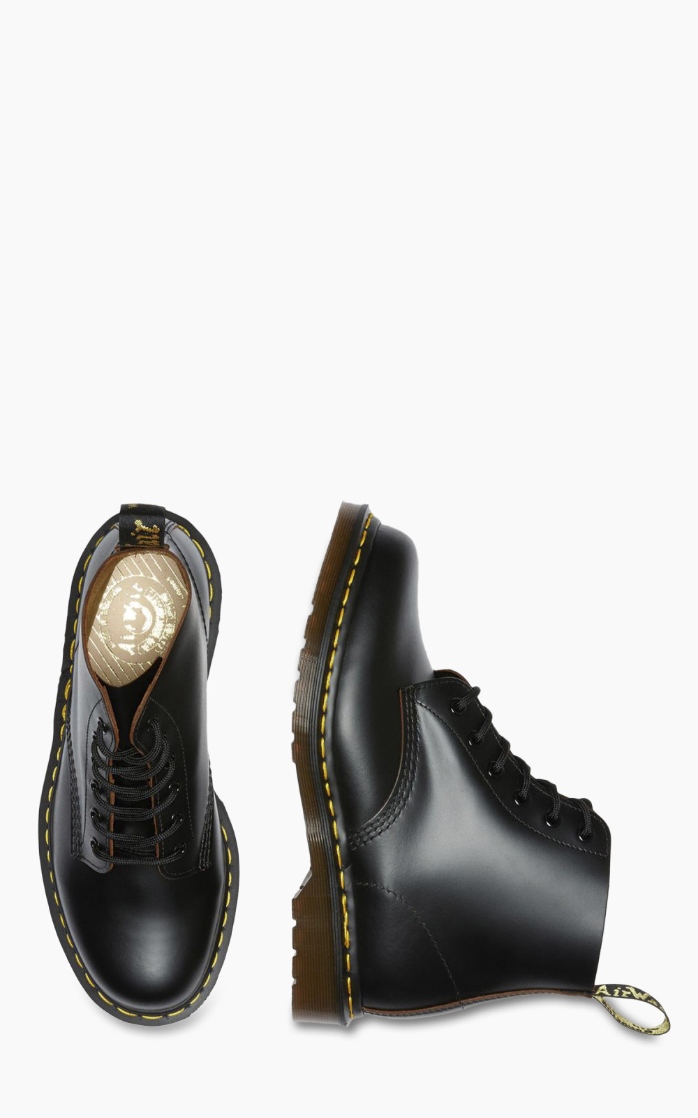【DR MARTENS】ヴィンテージ 101 クイロン レザーアンクルブーツ Vintage 101 Quilon Leather Ankle Boots in Black | Dr. Martens