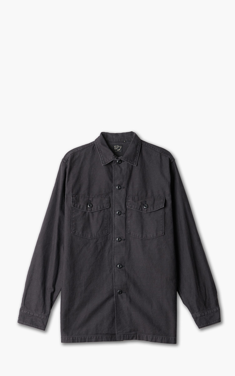OrSlow US Army Fatigue Shirt Denim Black Stone | Cultizm
