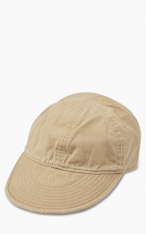 Nigel Cabourn Mechanics Cap Cotton Ripstop Tan