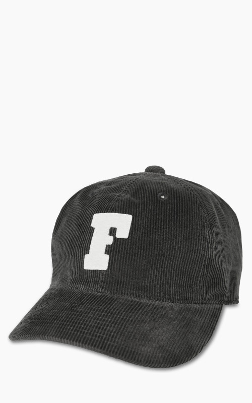 Fullcount 6 Panel Cords Baseball Cap 'F' Patch Black