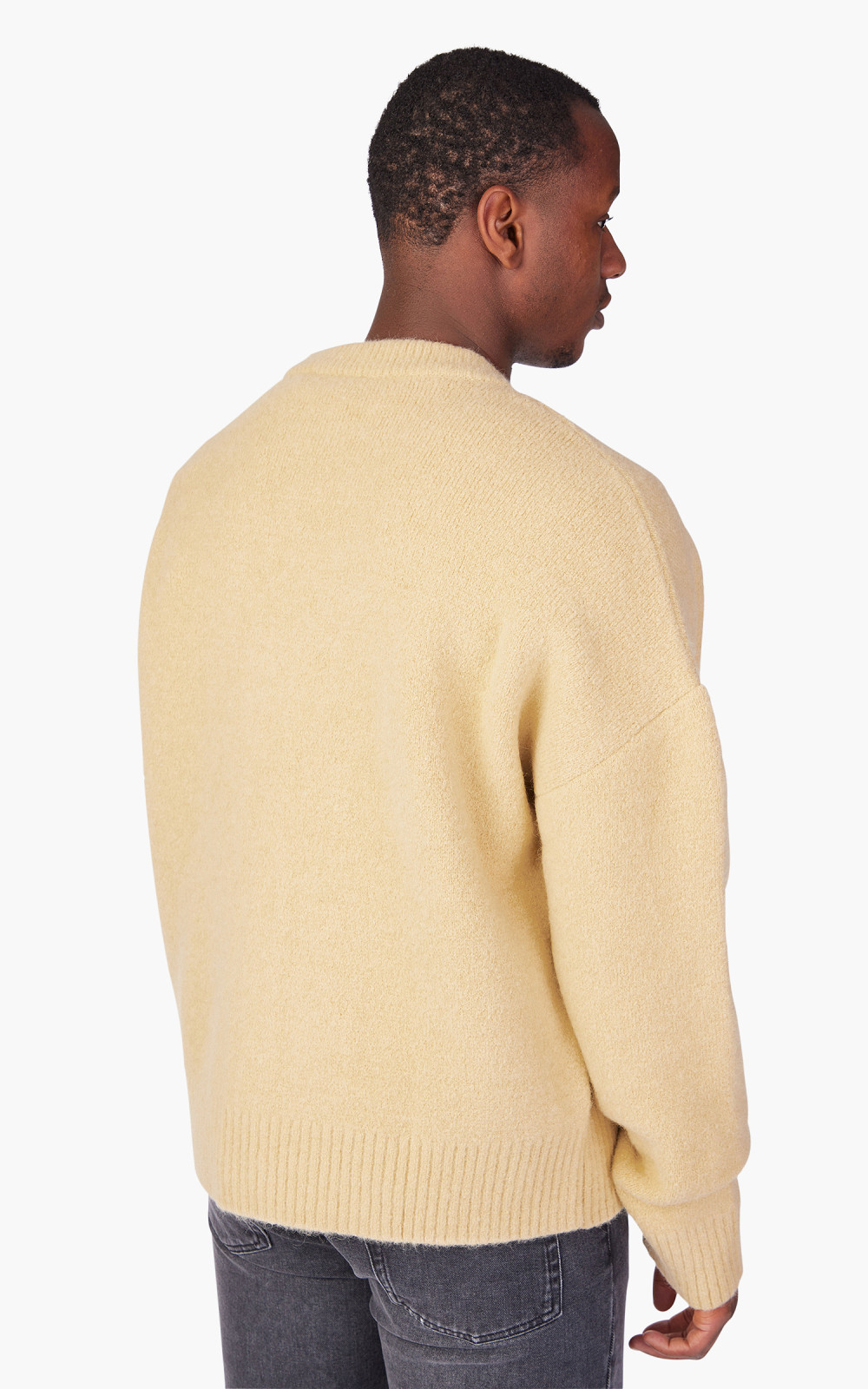 ★AMI PARIS★ Waffle Knit Cardigan Natural White UKC061KN000 MUSINSA | AMI Waffle Knit Cardigan - Natural White