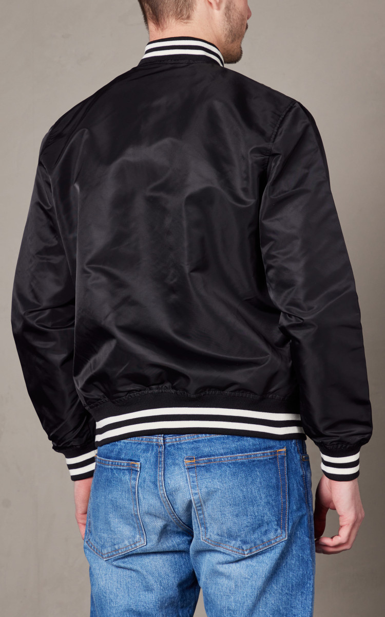 Schott　VARSITY 36 Dポケット Schott Varsity Jacket Black Leather Sleeves D-Pocket Size 36