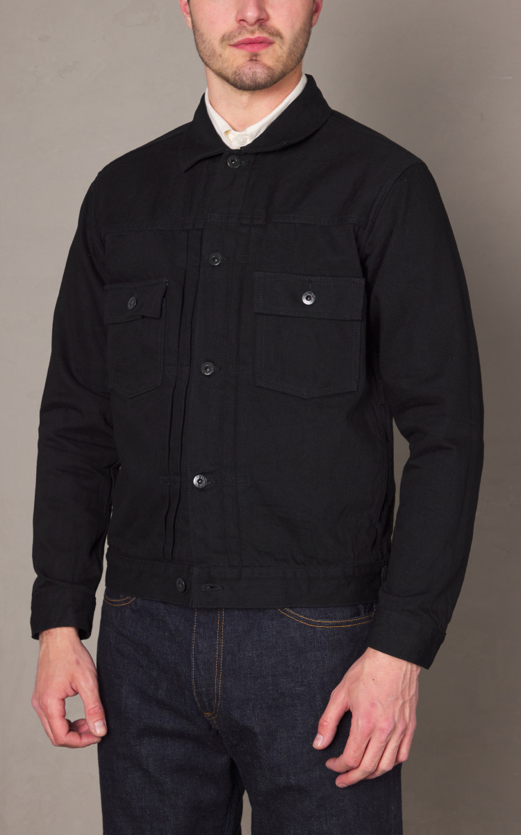 Japan Black Washed 2nd Type Heavy Oz Denim Jacket | OVY