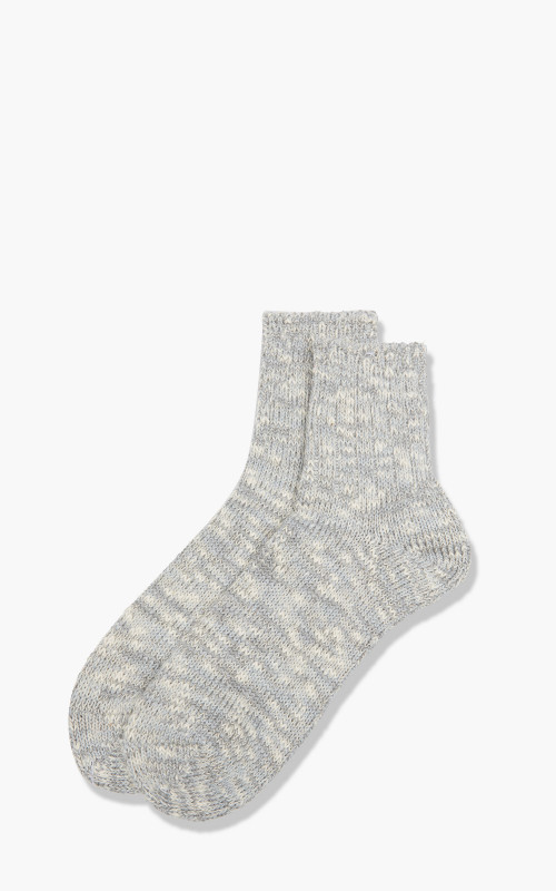 Anonymous Ism Socks Slub Q Crew Mid Grey 15035200-85