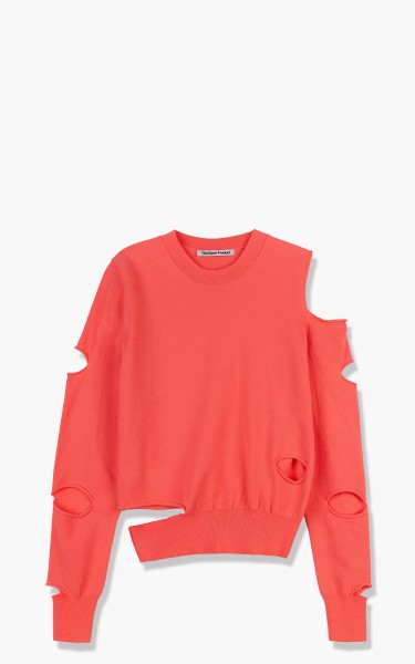 TheOpen Product Asymmetric Cut-Out Sweater Pink GTO221KT005-Pink
