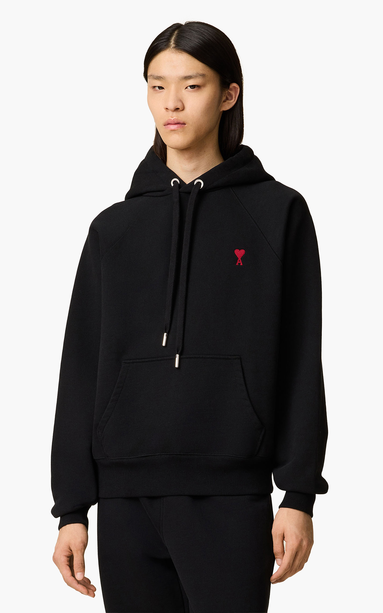 AMI Paris Ami De Coeur Hoodie Black | Cultizm