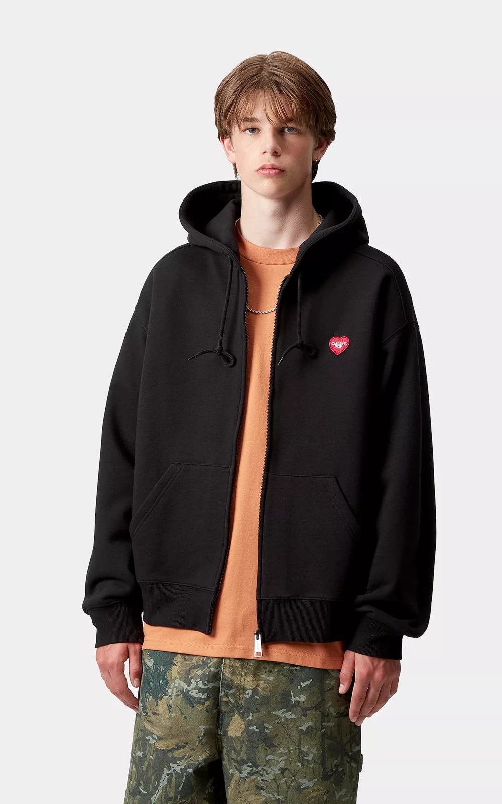 Carhartt WIP Hooded Heart II Hartt Sweat Jacket Black | Cultizm