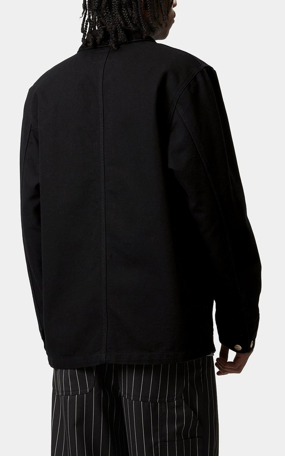 Carhartt WIP Michigan Coat Dearborn Canvas Rinsed Black