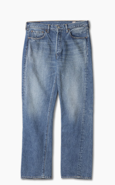 Fullcount 1102-Fade Straight Selvedge Denim Washed Indigo