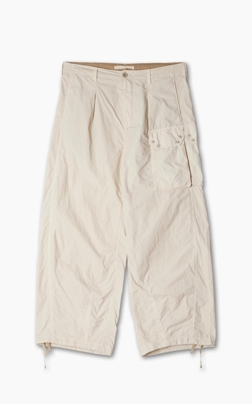 Ten C Cargo Pants Tasconato Gauze White