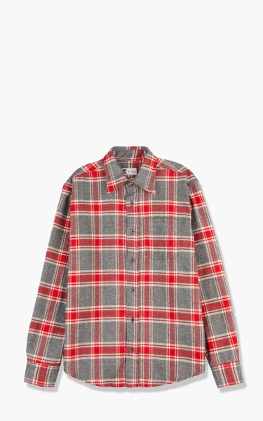 Tellason W10 Plaid Flannel Shirt Red/White/Grey Plaid 10000100175