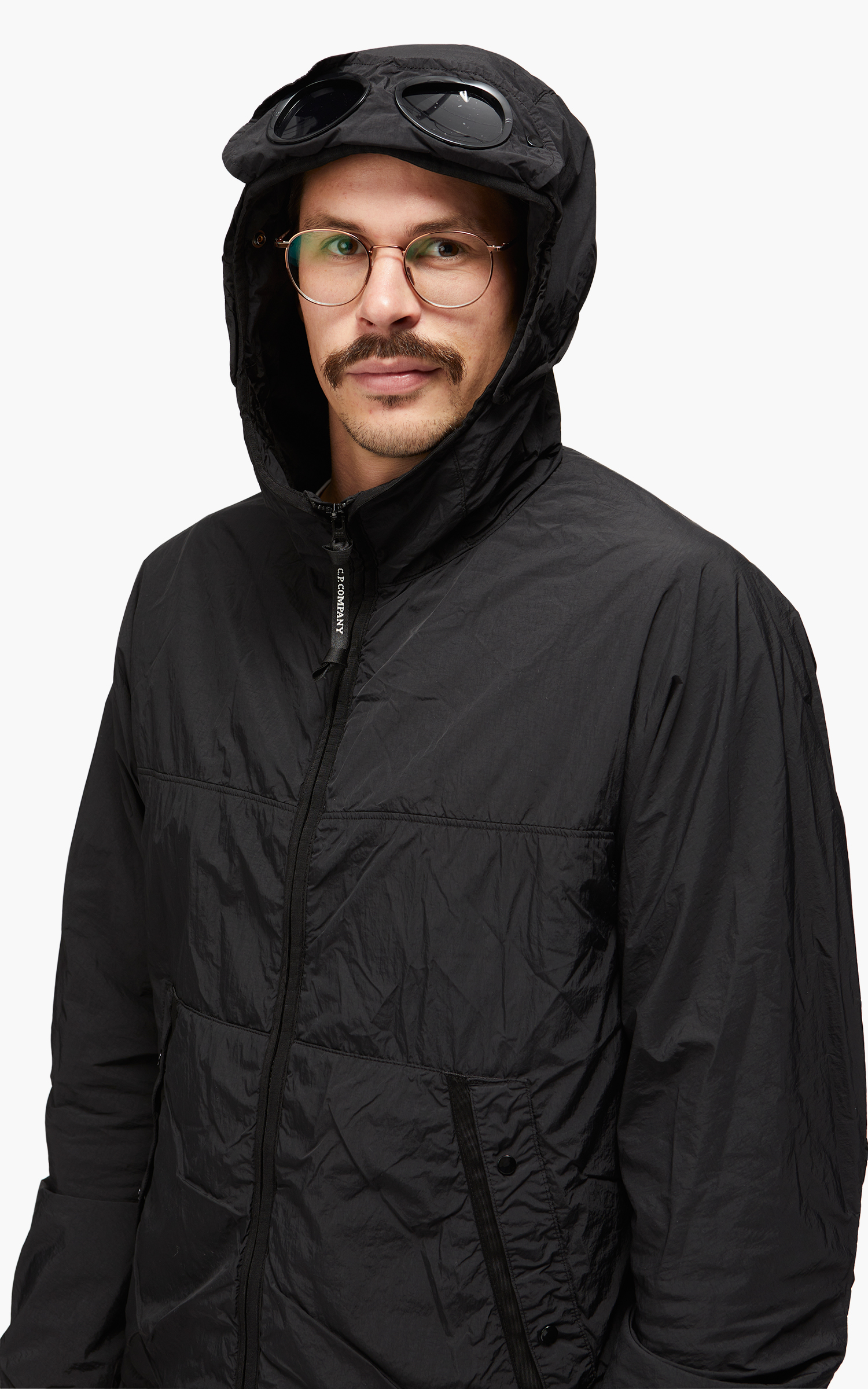 C.P. Company G.D.P. Hooded Goggle Jacket Black Cultizm