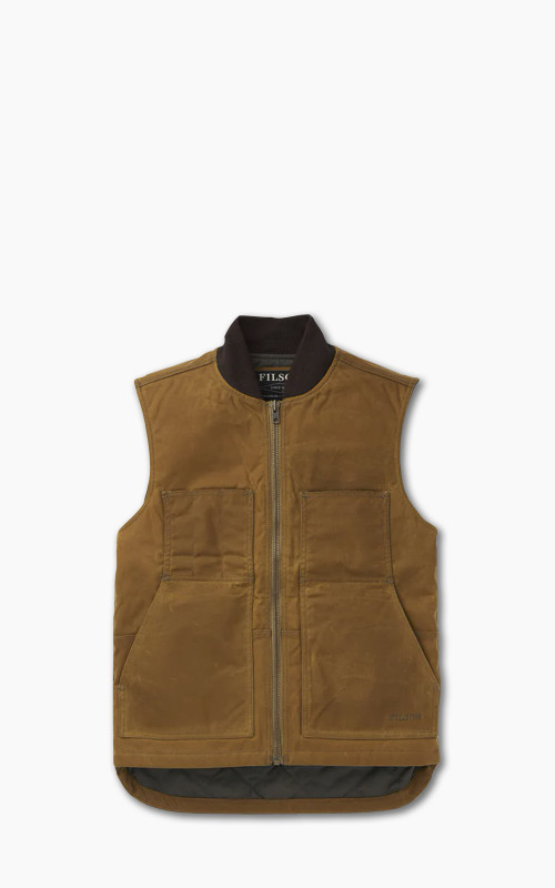 Filson Tin Cloth Insulated Work Vest Dark Tan