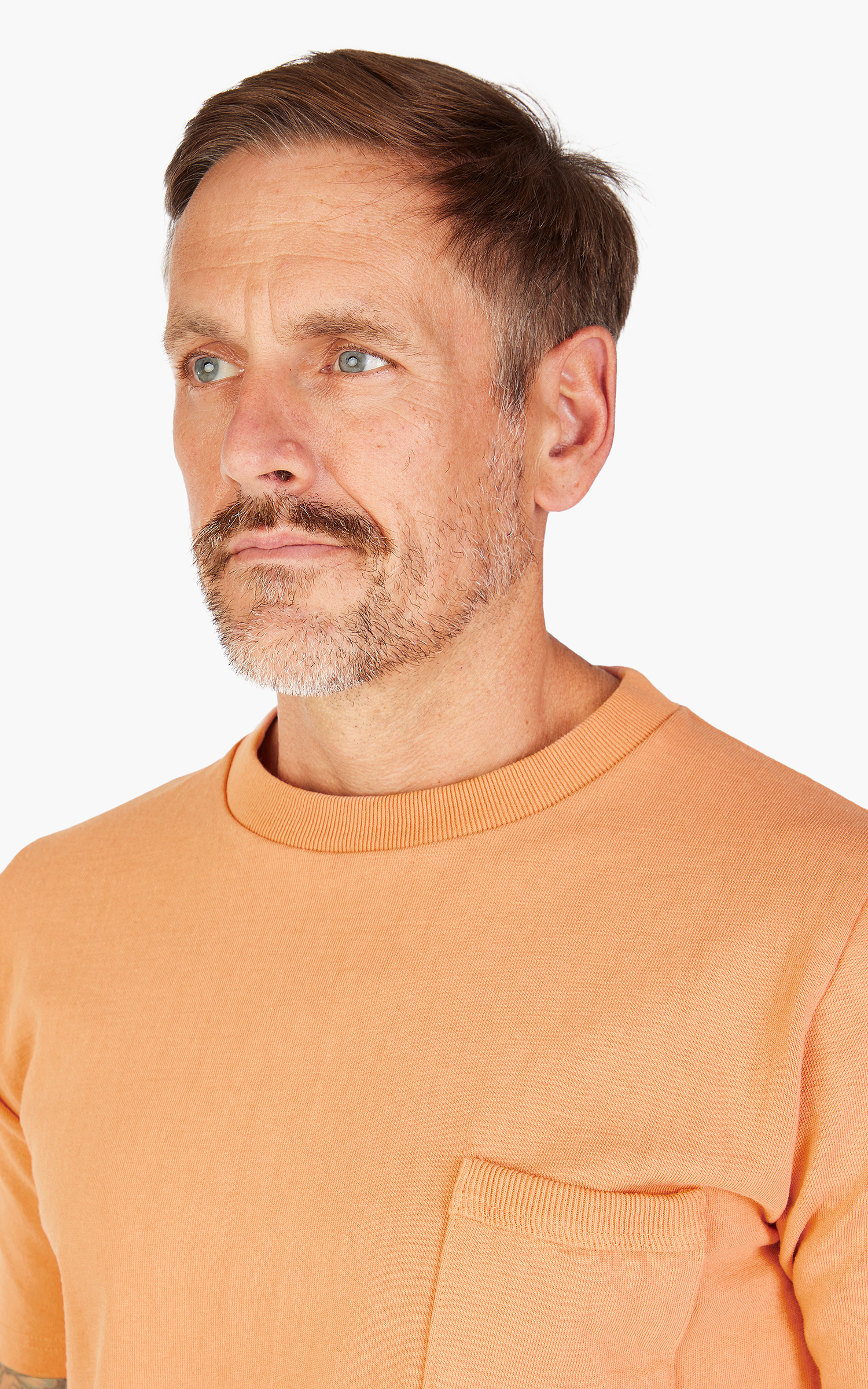 Jackman Dotsume Pocket T-Shirt Coral | Cultizm