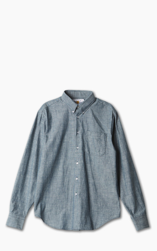 Naked & Famous Denim Easy Shirt Chambray Rinsed Blue 5oz