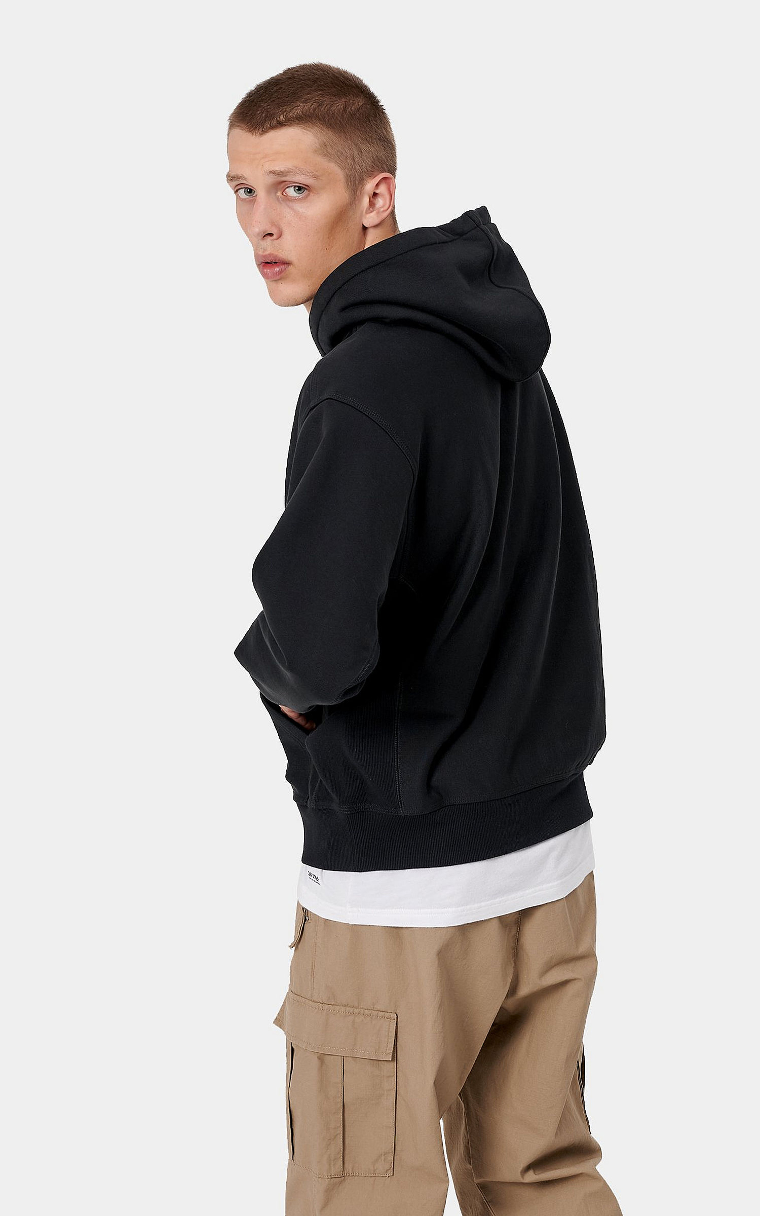 Carhartt WIP Hooded American Script Sweatshirt Black | Cultizm