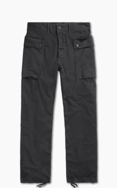 RRL Herringbone Twill Cargo Trouser Black