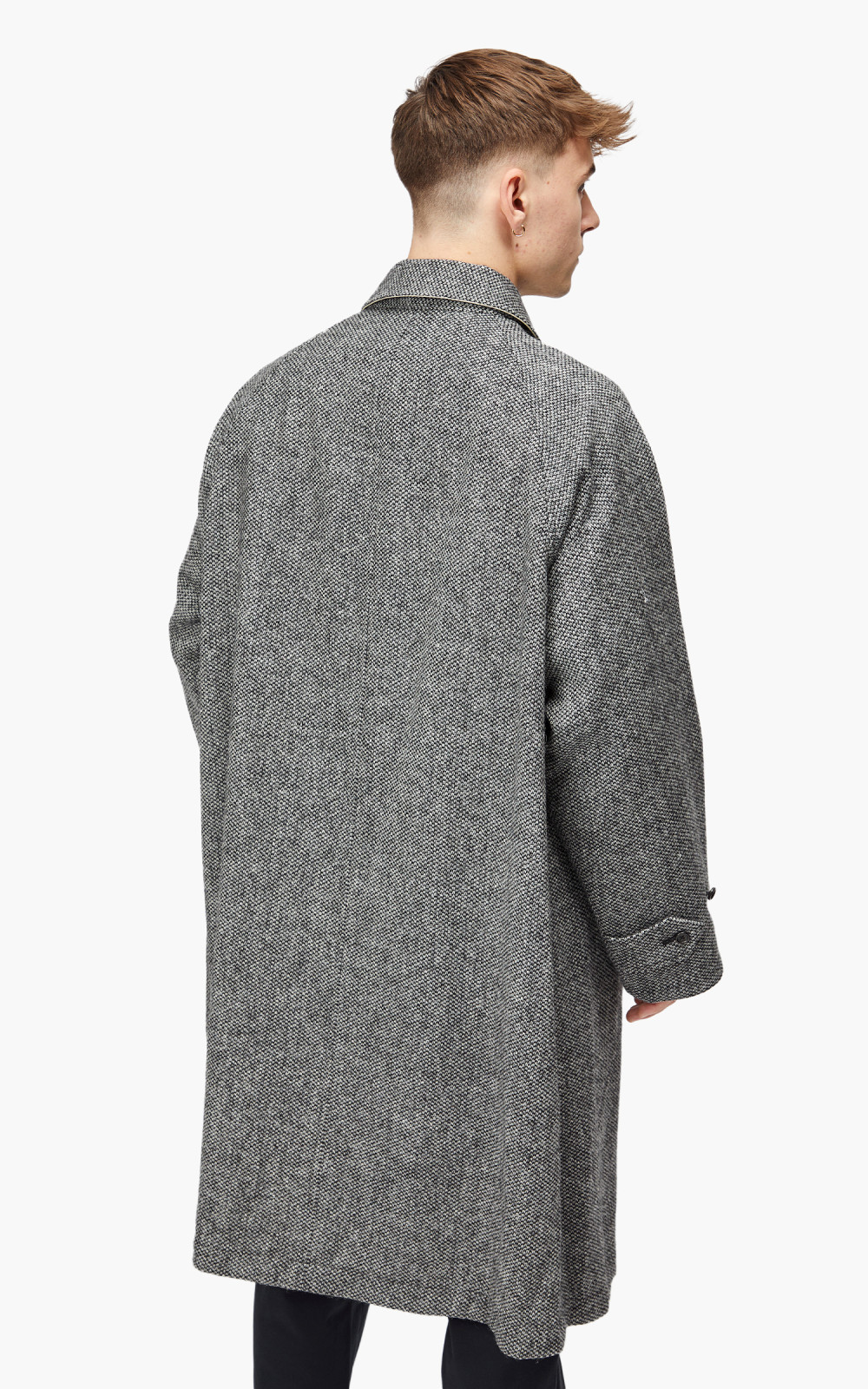 SINGLE RAGLAN COAT Ⅱ REVERSIBLE BLACK – ANATOMICA NAGOYA