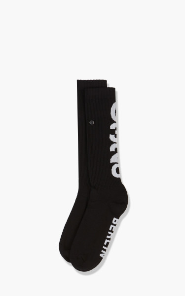 032c Xtra-Long Ribbed Socks Black A-1020-M-Black