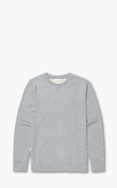 Sunspel Loopback Sweatshirt Grey Melange MSWE1516-GYAA-Grey-Melange