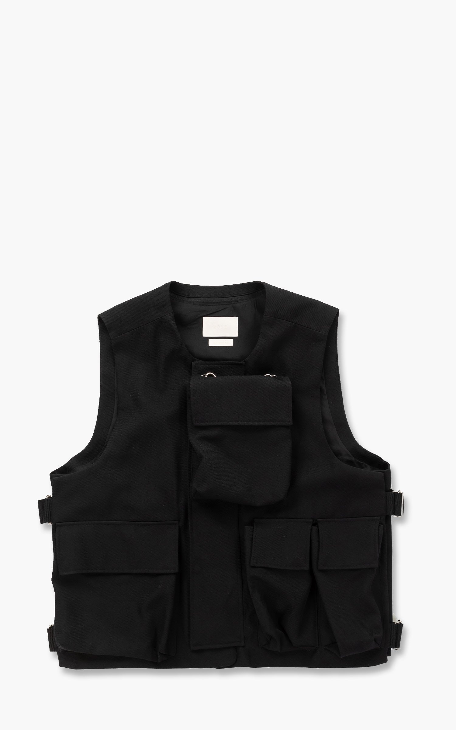 Yoke Detachable Pocket Tactical Vest Black | Cultizm