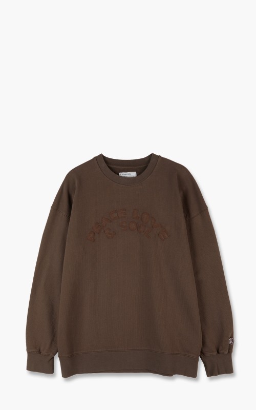 Universal Works Oversized Embroidered Sweatshirt Light Brown Cultizm