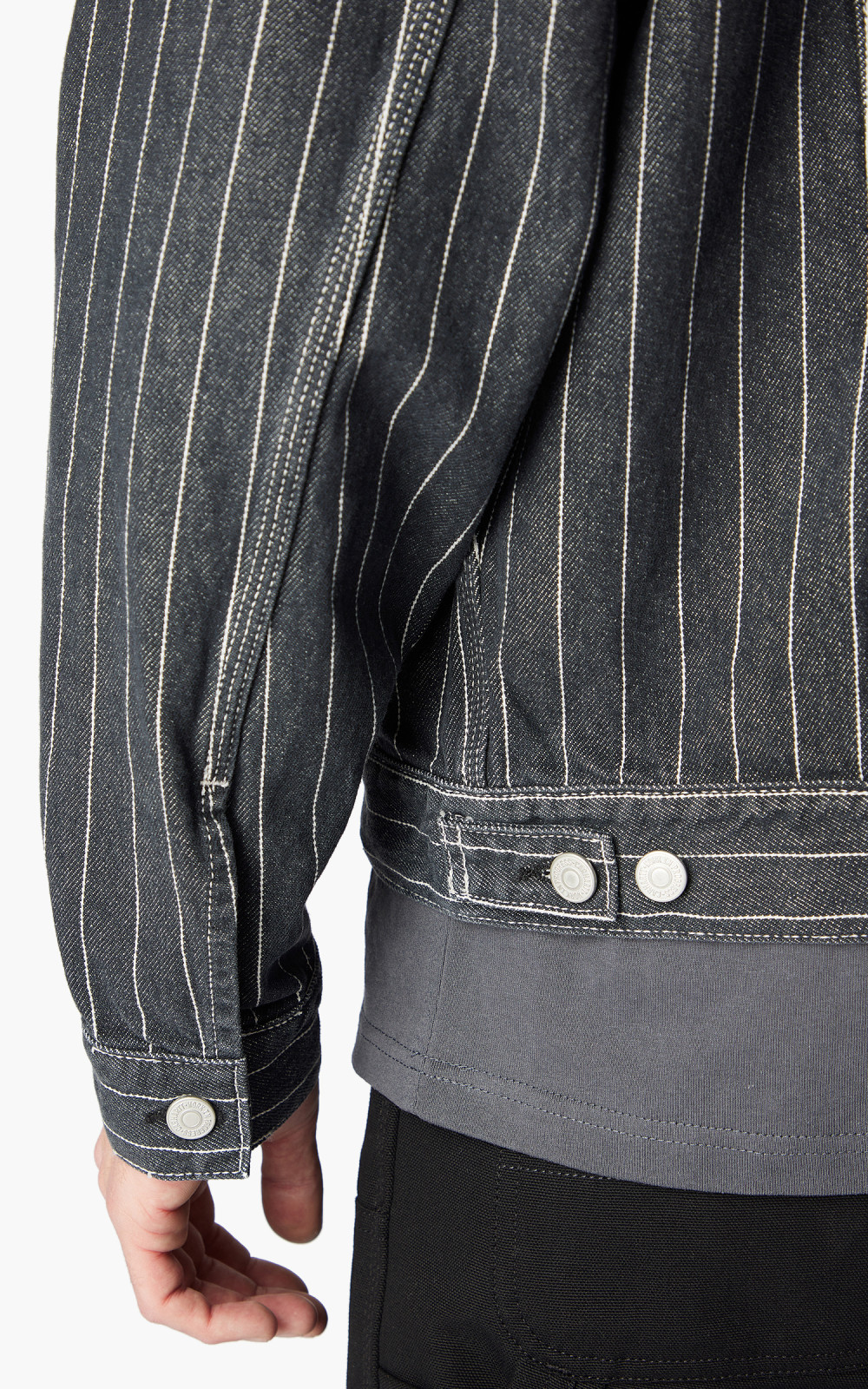 Carhartt WIP Orlean Jacket Orlean Stripe Black/White Stone