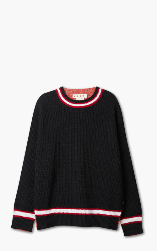 Marni Maglia Cirocollo Half College Knit Black