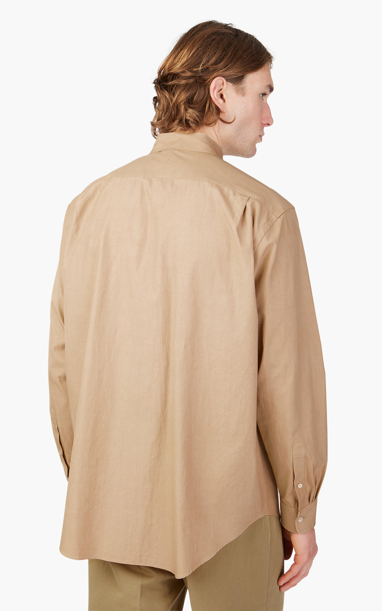 Auralee Washed Finx Twill Shirt Light Brown | Cultizm