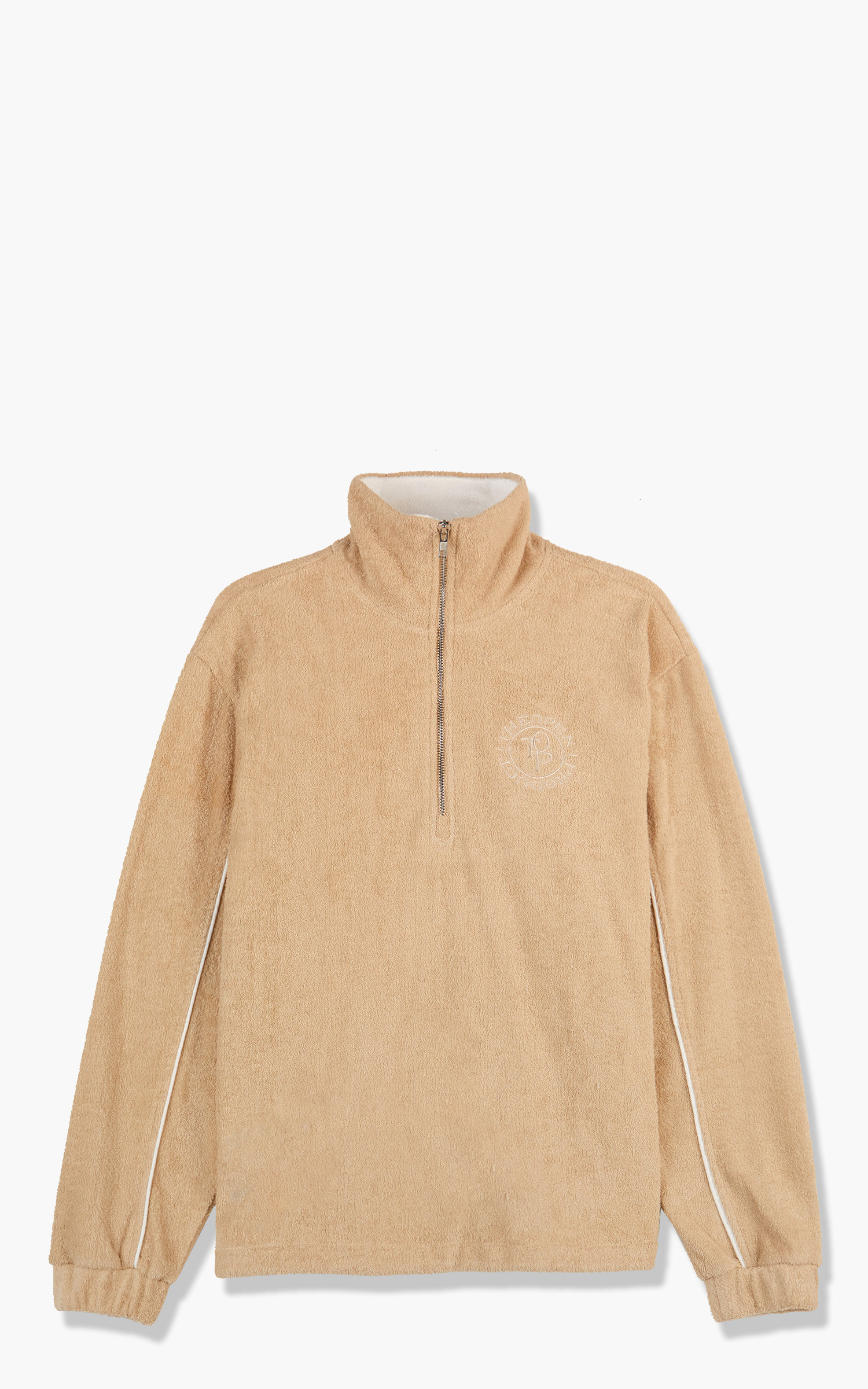 TheOpen Product Terry Half Zip Sweatshirt Beige | Cultizm