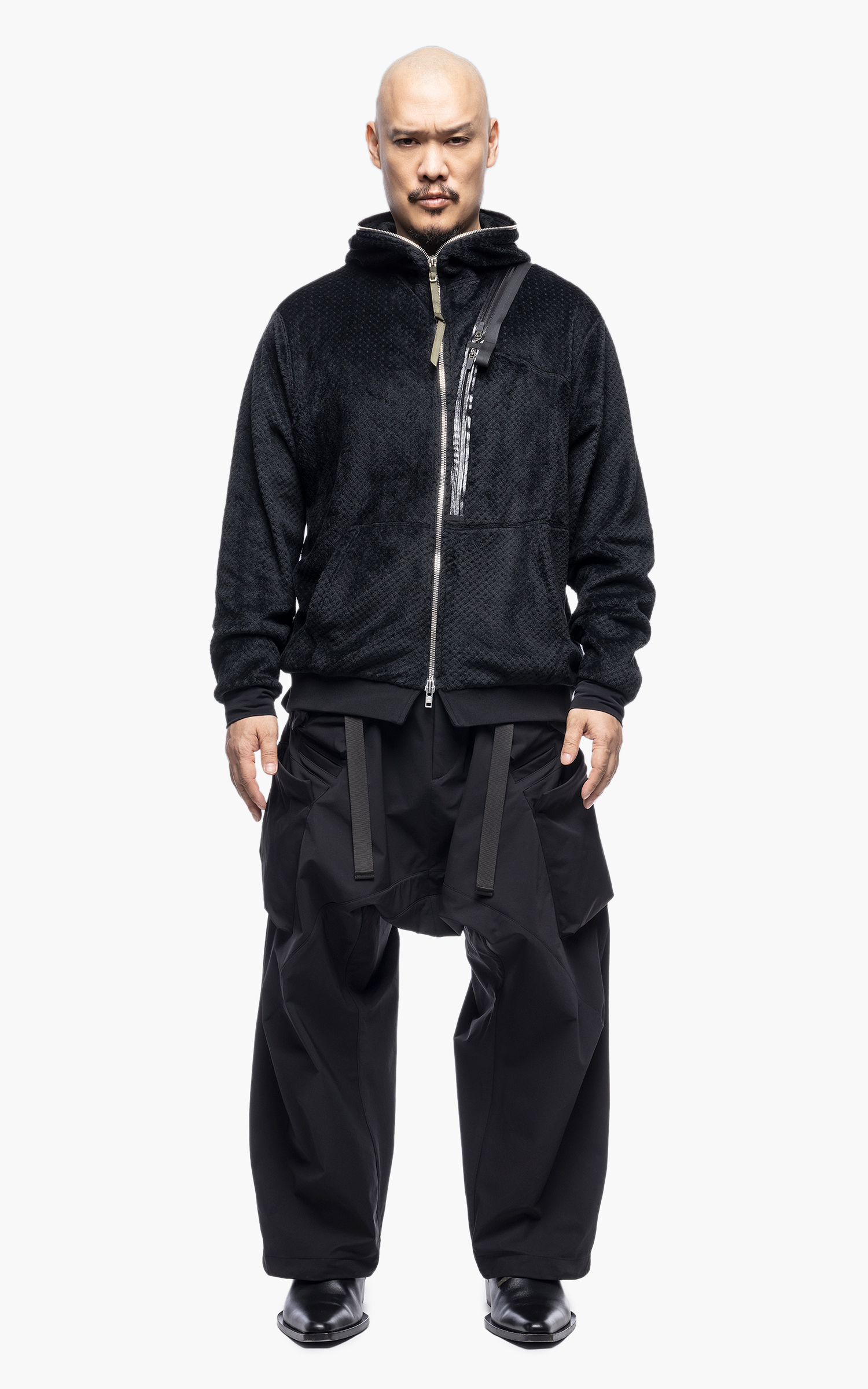 Acronym J117-HL Polartec® High Loft Hooded Insulator Black | Cultizm