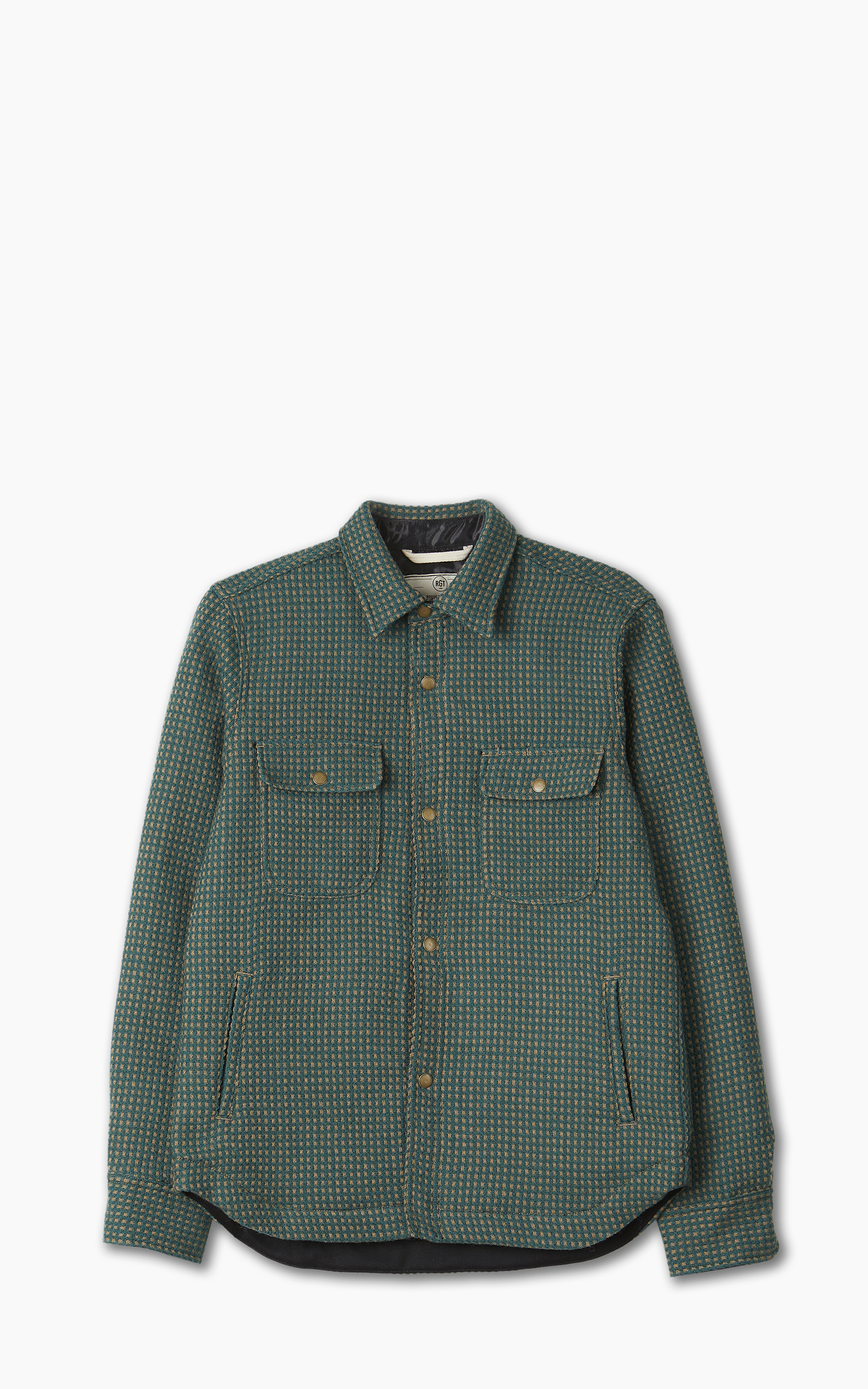 Rogue Territory Field Shirt Green Wool Dot Lined | Cultizm