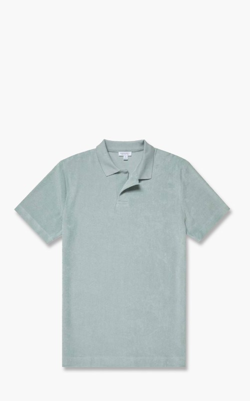 Sunspel S/S Polo Shirt Dusky Green