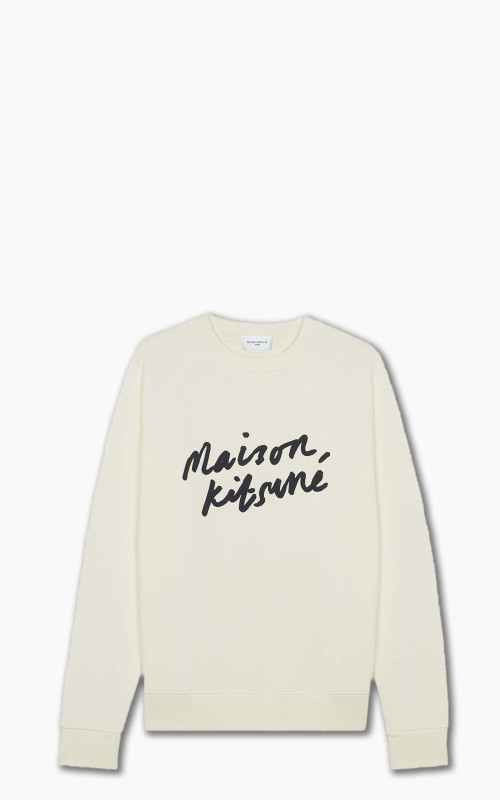 Maison Kitsuné Handwriting Clean Sweatshirt Ecru