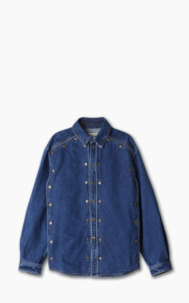 Y/Project Classic Button Panel Denim Shirt Navy