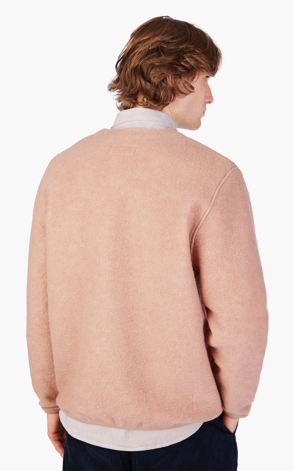 Pink fleece cardigan sales