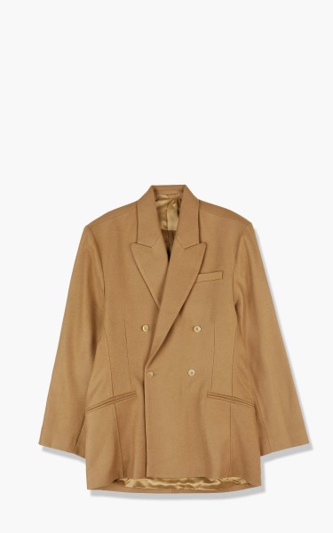 Hed Mayner Dropped Back Doubled Breasted Jacket Camel AW21_J32_CML/WO