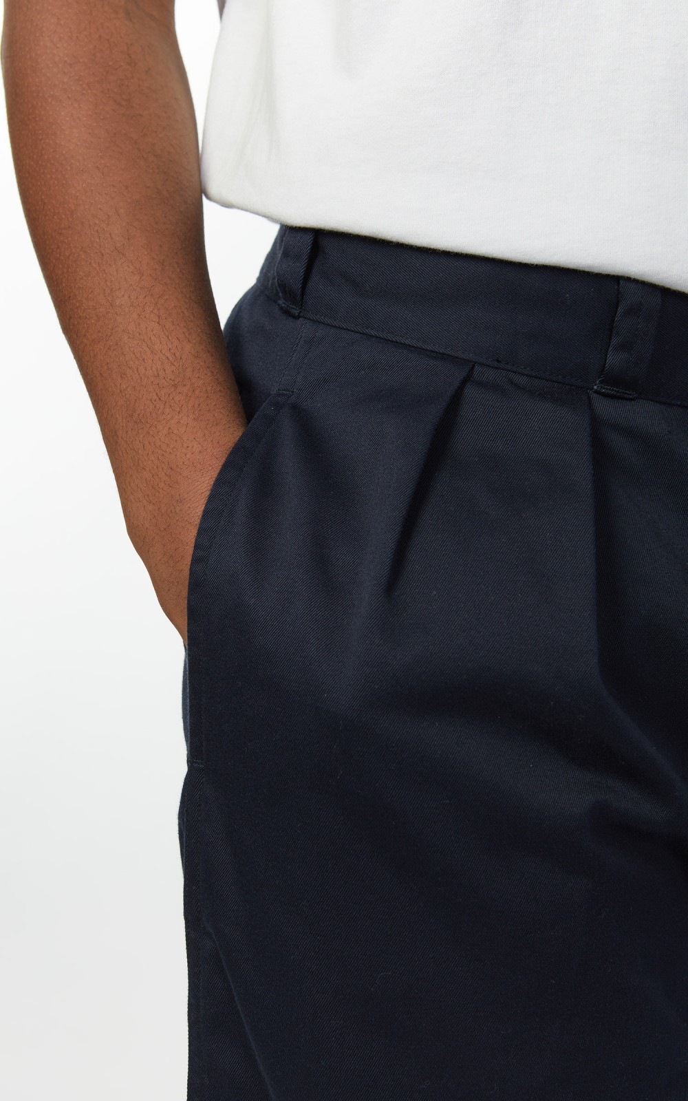 Nanamica Double Pleat Wide Chino Pants Navy | Cultizm