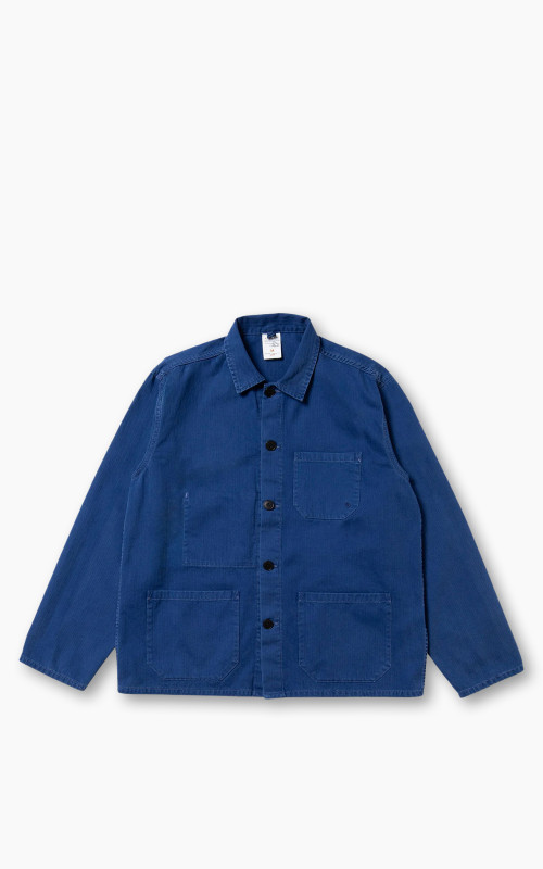 Nudie Jeans Buddy Herringbone Chore Jacket Blue