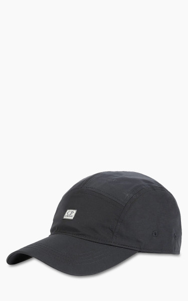 C.P. Company Chrome-R Panelled Logo Cap Black